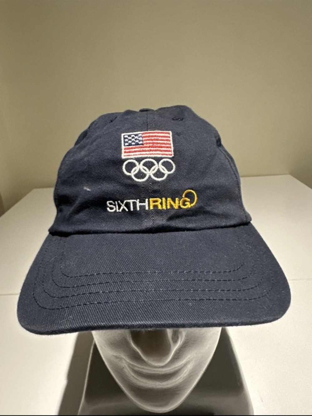 Sixth Ring Navy Olympic Flag Baseball Cap